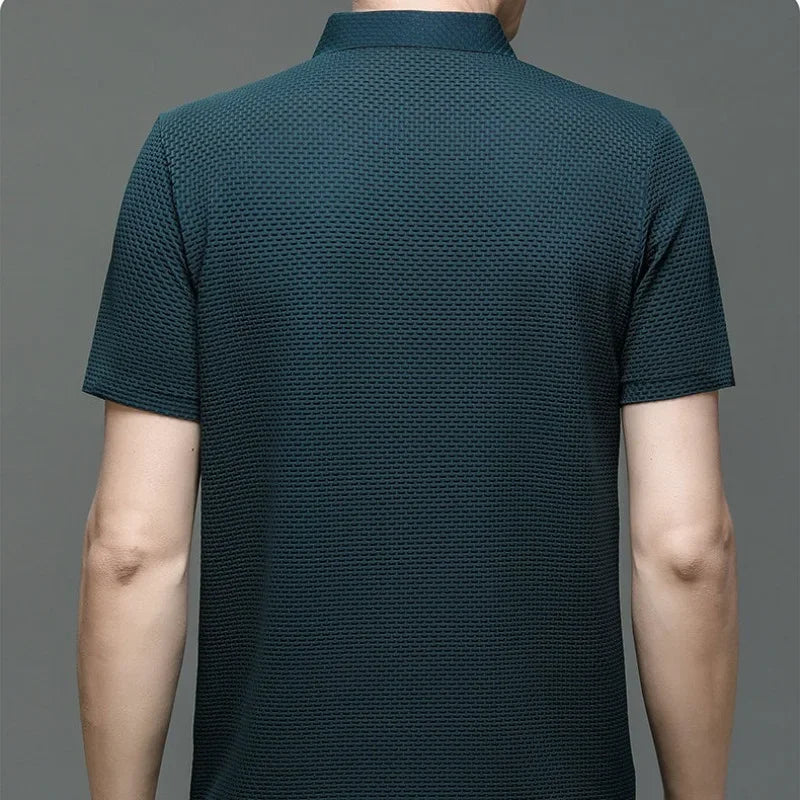 Short Sleeved Silk Knitted Shirt