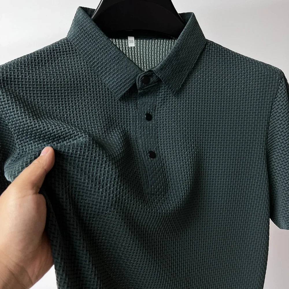 Short Sleeved Silk Knitted Shirt