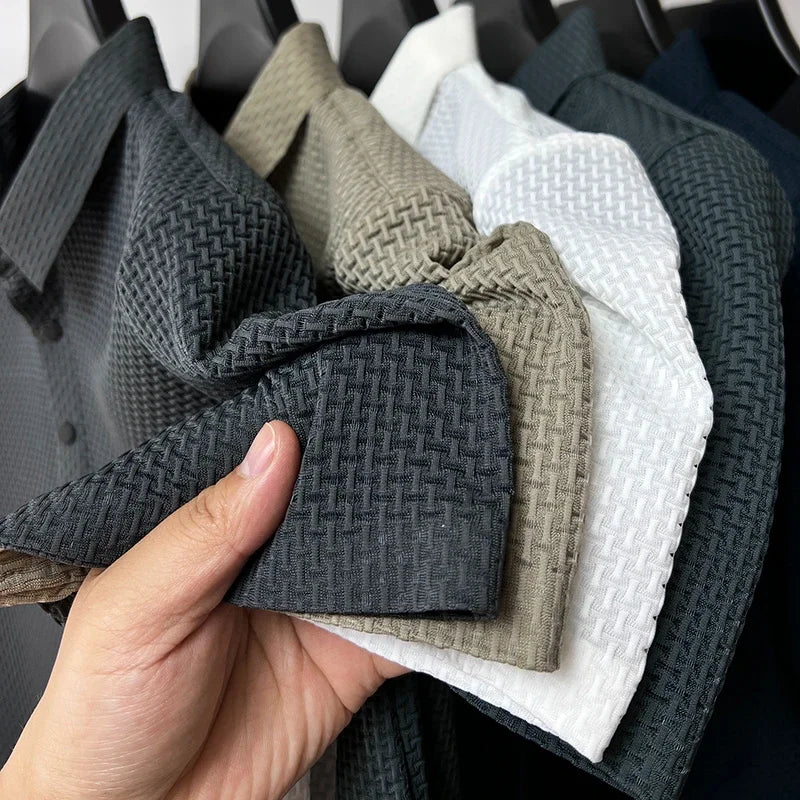 Short Sleeved Silk Knitted Shirt