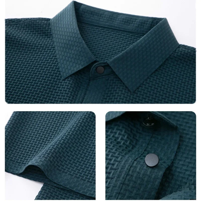 Short Sleeved Silk Knitted Shirt