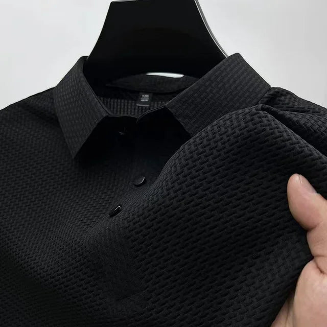 Short Sleeved Silk Knitted Shirt