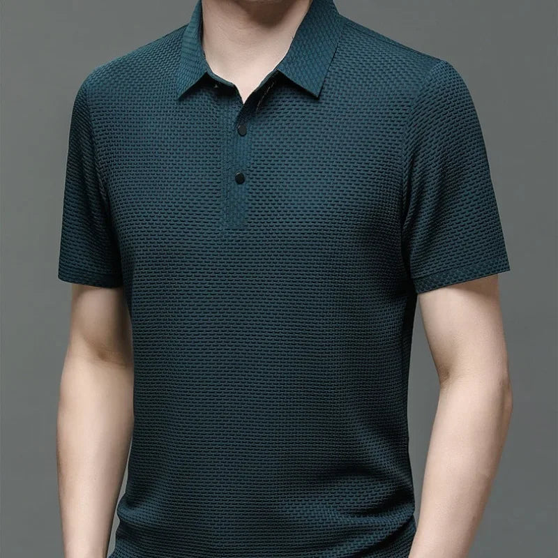 Short Sleeved Silk Knitted Shirt