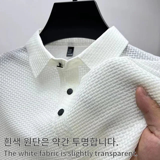 Short Sleeved Silk Knitted Shirt