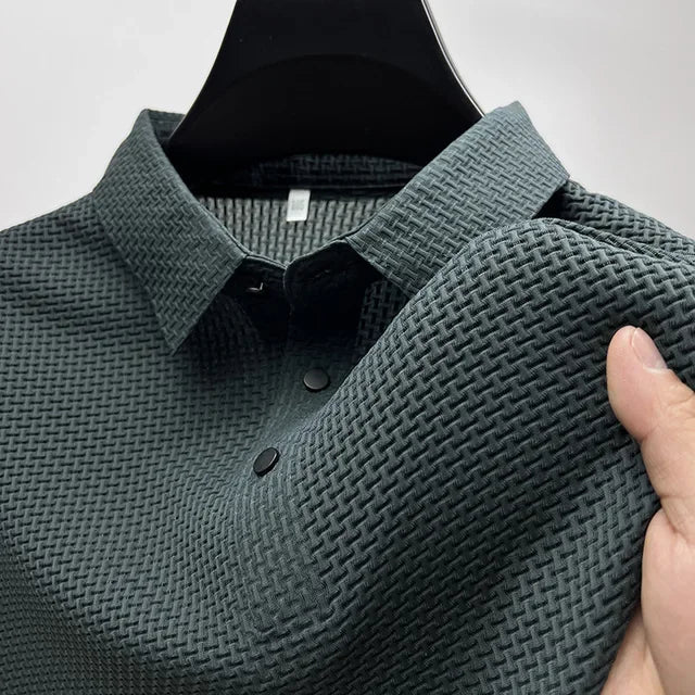 Short Sleeved Silk Knitted Shirt