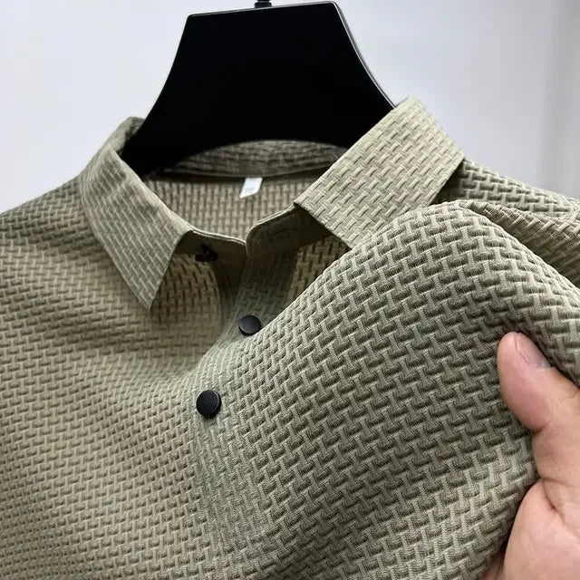 Short Sleeved Silk Knitted Shirt
